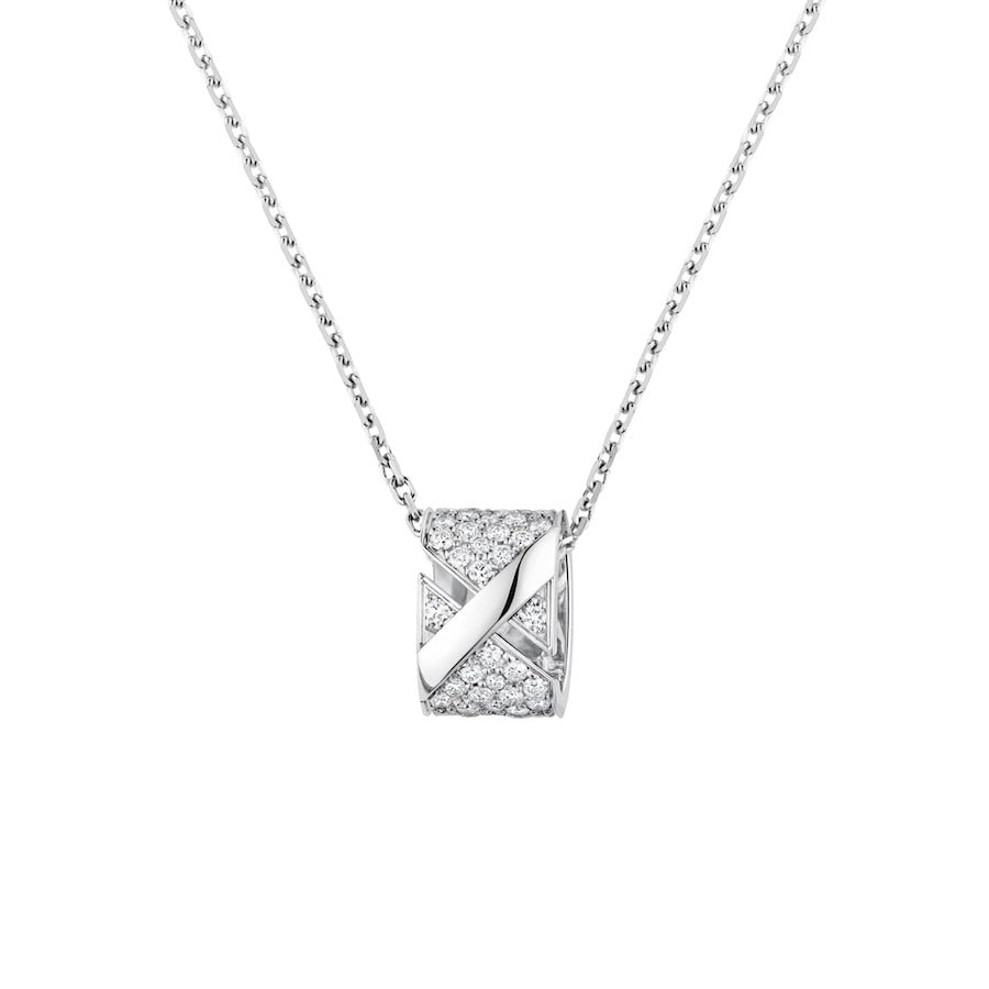 [Saipan]LIENS EVIDENCE DIAMOND PAVED NECKLACE