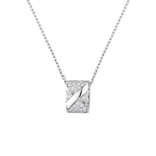 [Saipan]LIENS EVIDENCE DIAMOND PAVED NECKLACE