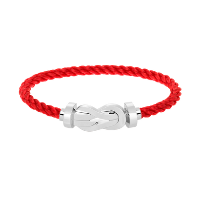 [Saipan]LARGE 8-FIGURE BUCKLE BRACELET - WHITE GOLD