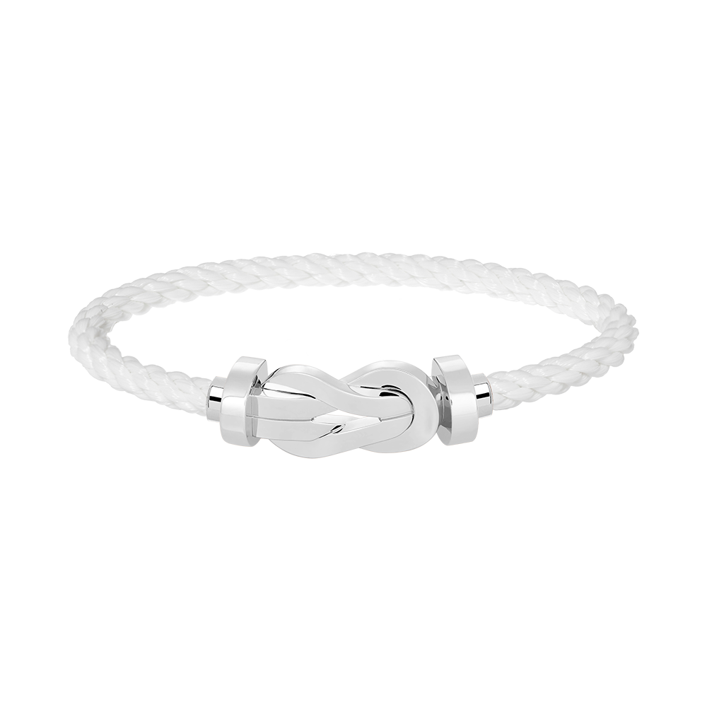 [Saipan]LARGE 8-FIGURE BUCKLE BRACELET - WHITE GOLD