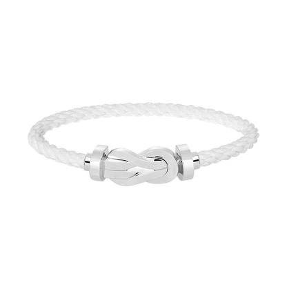 [Saipan]LARGE 8-FIGURE BUCKLE BRACELET - WHITE GOLD