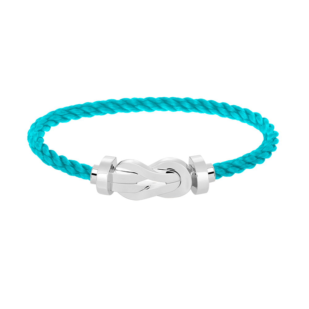 [Saipan]LARGE 8-FIGURE BUCKLE BRACELET - WHITE GOLD