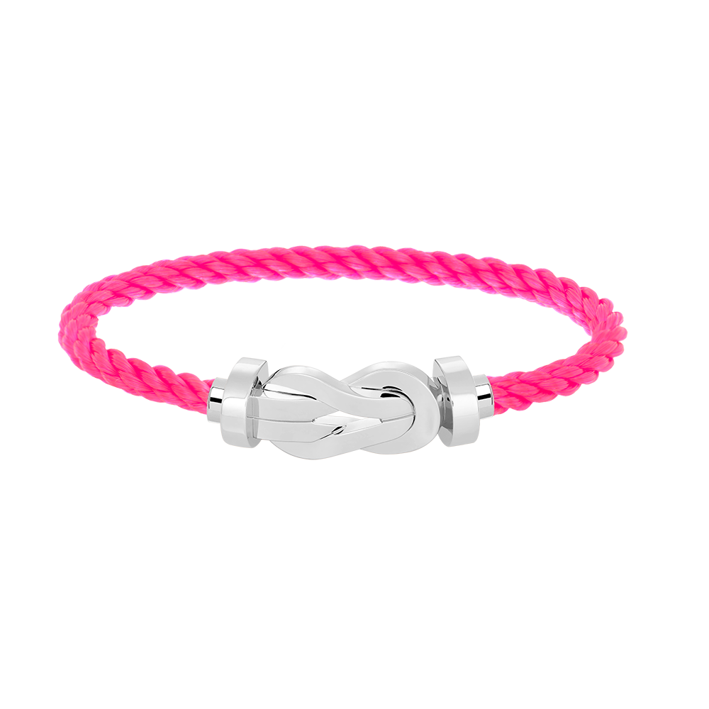 [Saipan]LARGE 8-FIGURE BUCKLE BRACELET - WHITE GOLD