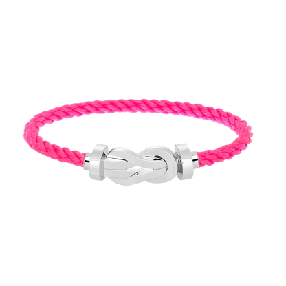 [Saipan]LARGE 8-FIGURE BUCKLE BRACELET - WHITE GOLD