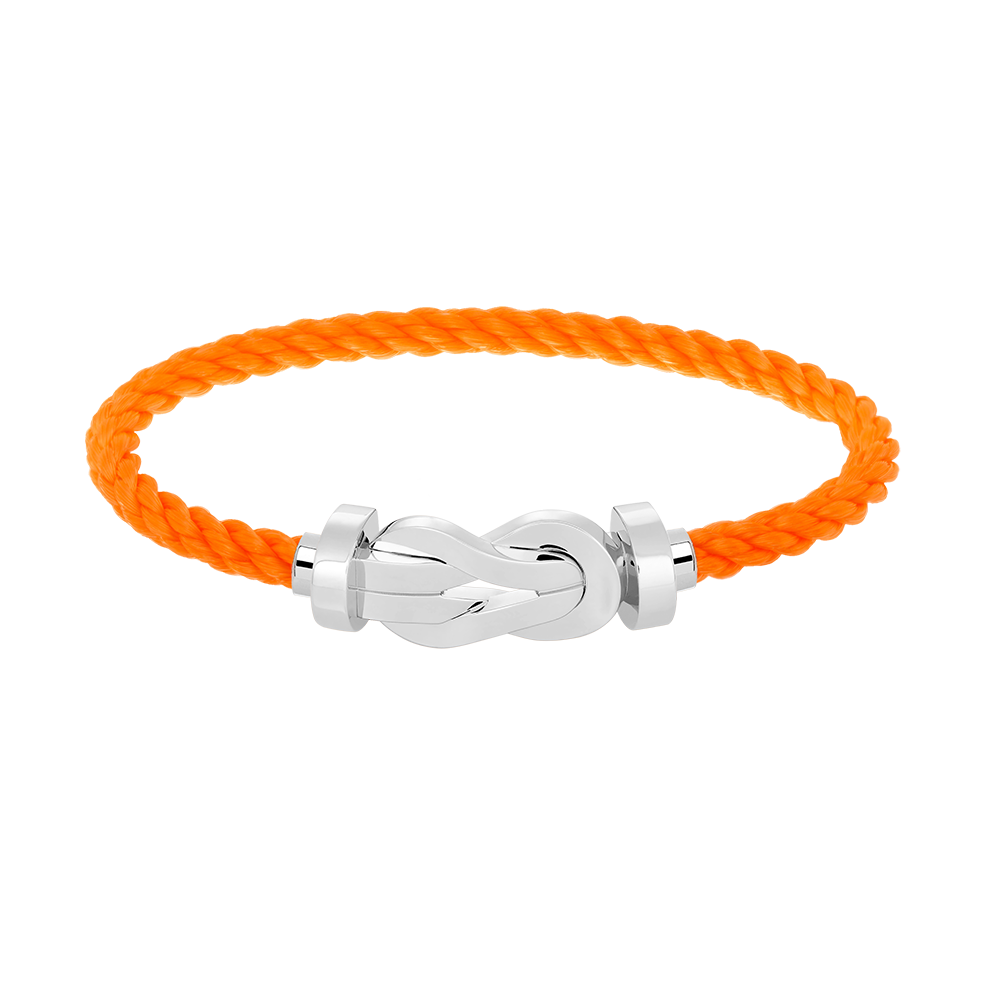 [Saipan]LARGE 8-FIGURE BUCKLE BRACELET - WHITE GOLD