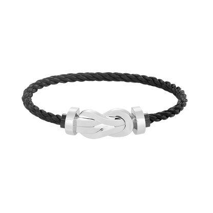 [Saipan]LARGE 8-FIGURE BUCKLE BRACELET - WHITE GOLD