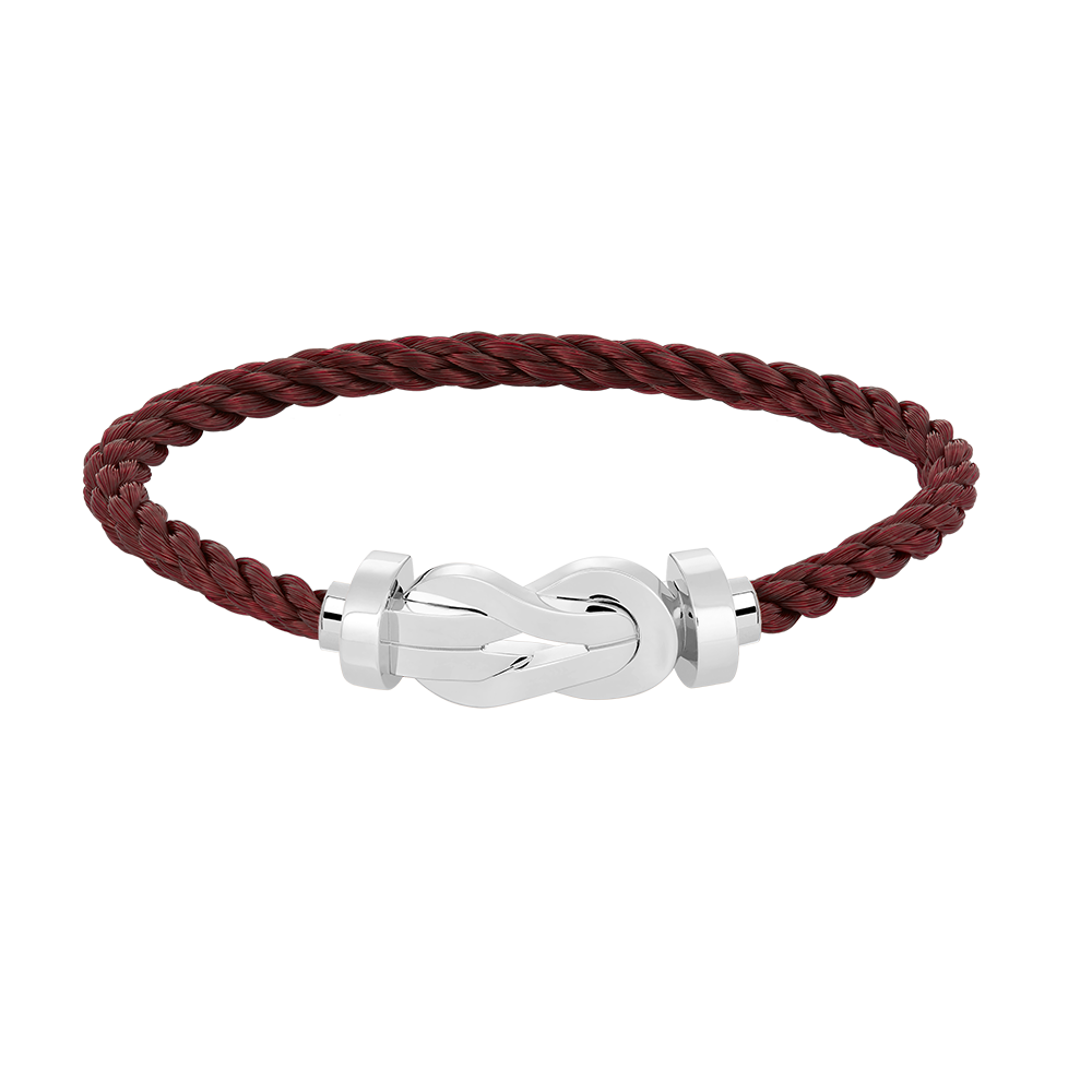 [Saipan]LARGE 8-FIGURE BUCKLE BRACELET - WHITE GOLD