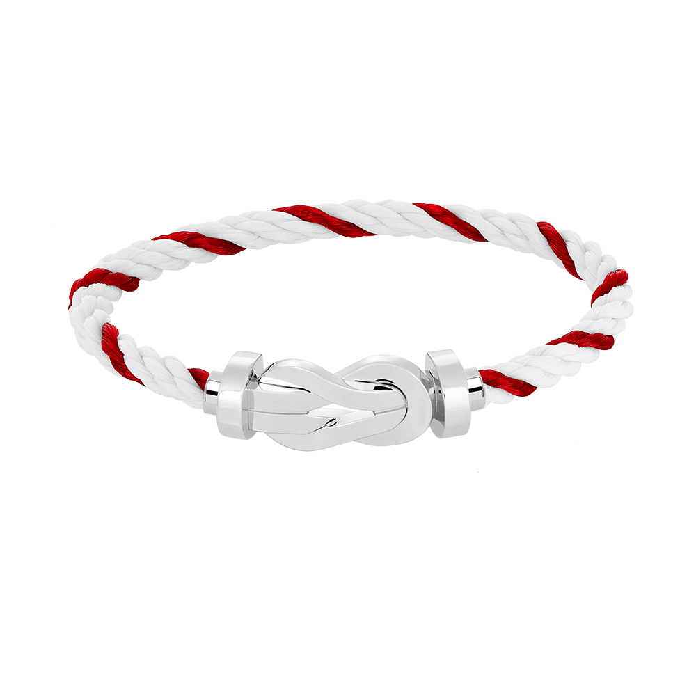 [Saipan]LARGE 8-FIGURE BUCKLE BRACELET - WHITE GOLD