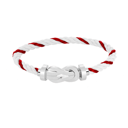 [Saipan]LARGE 8-FIGURE BUCKLE BRACELET - WHITE GOLD