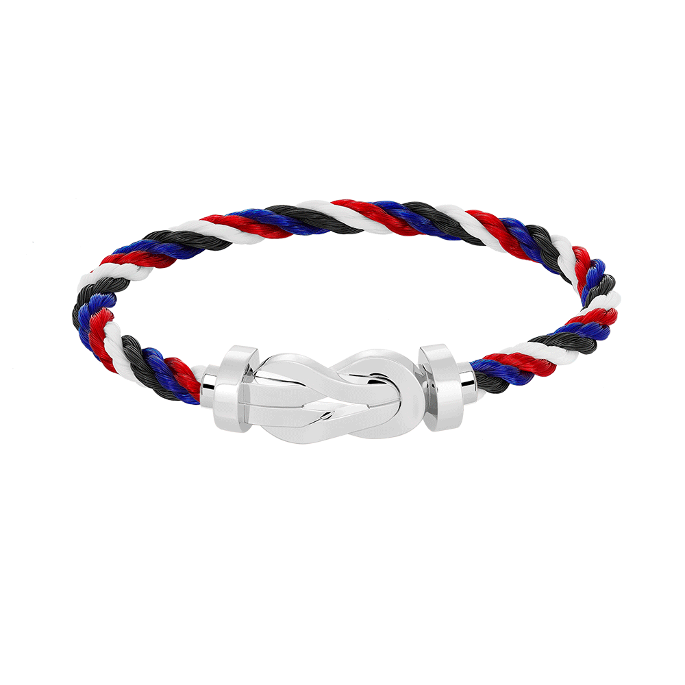 [Saipan]LARGE 8-FIGURE BUCKLE BRACELET - WHITE GOLD