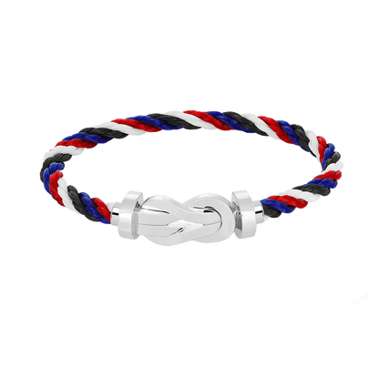 [Saipan]LARGE 8-FIGURE BUCKLE BRACELET - WHITE GOLD