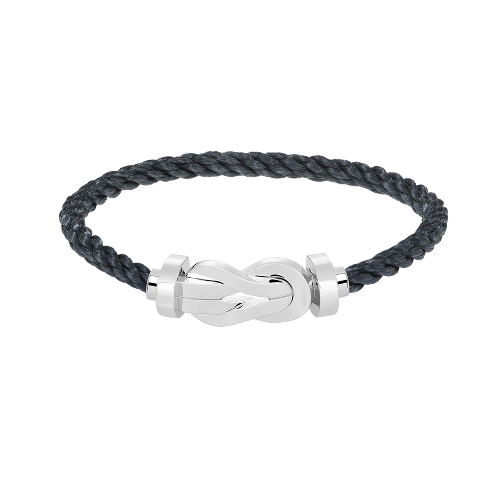 [Saipan]LARGE 8-FIGURE BUCKLE BRACELET - WHITE GOLD