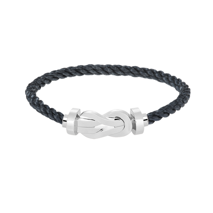 [Saipan]LARGE 8-FIGURE BUCKLE BRACELET - WHITE GOLD