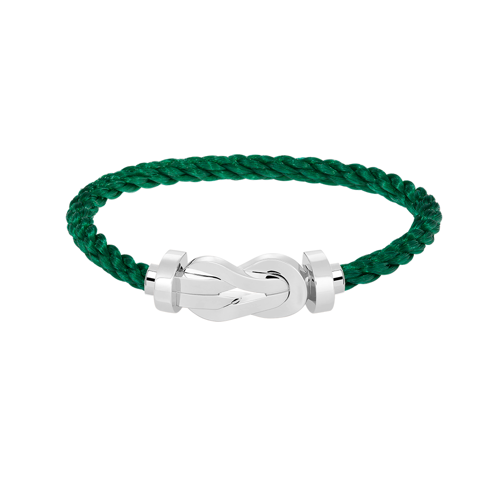 [Saipan]LARGE 8-FIGURE BUCKLE BRACELET - WHITE GOLD