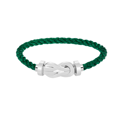 [Saipan]LARGE 8-FIGURE BUCKLE BRACELET - WHITE GOLD