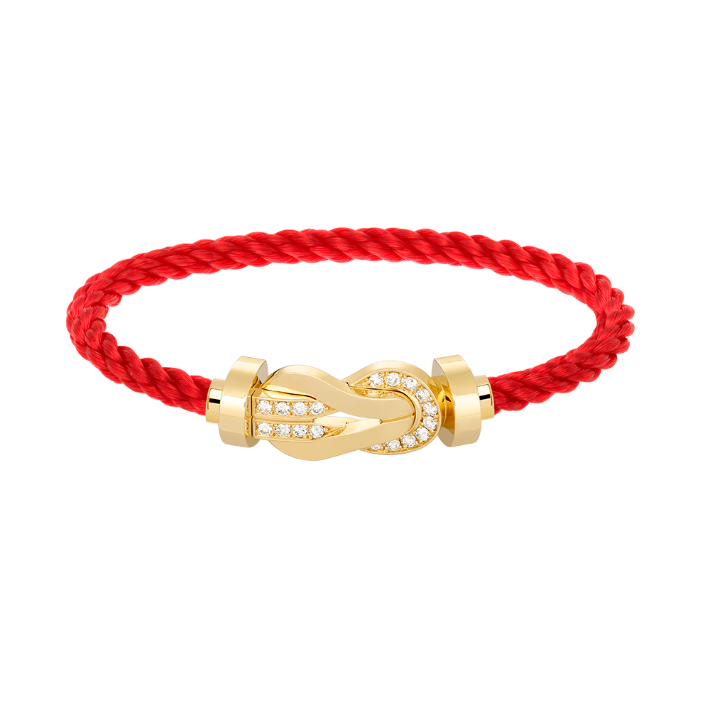 [Saipan]LARGE 8-FIGURE BUCKLE HALF DIAMOND BRACELET - GOLD