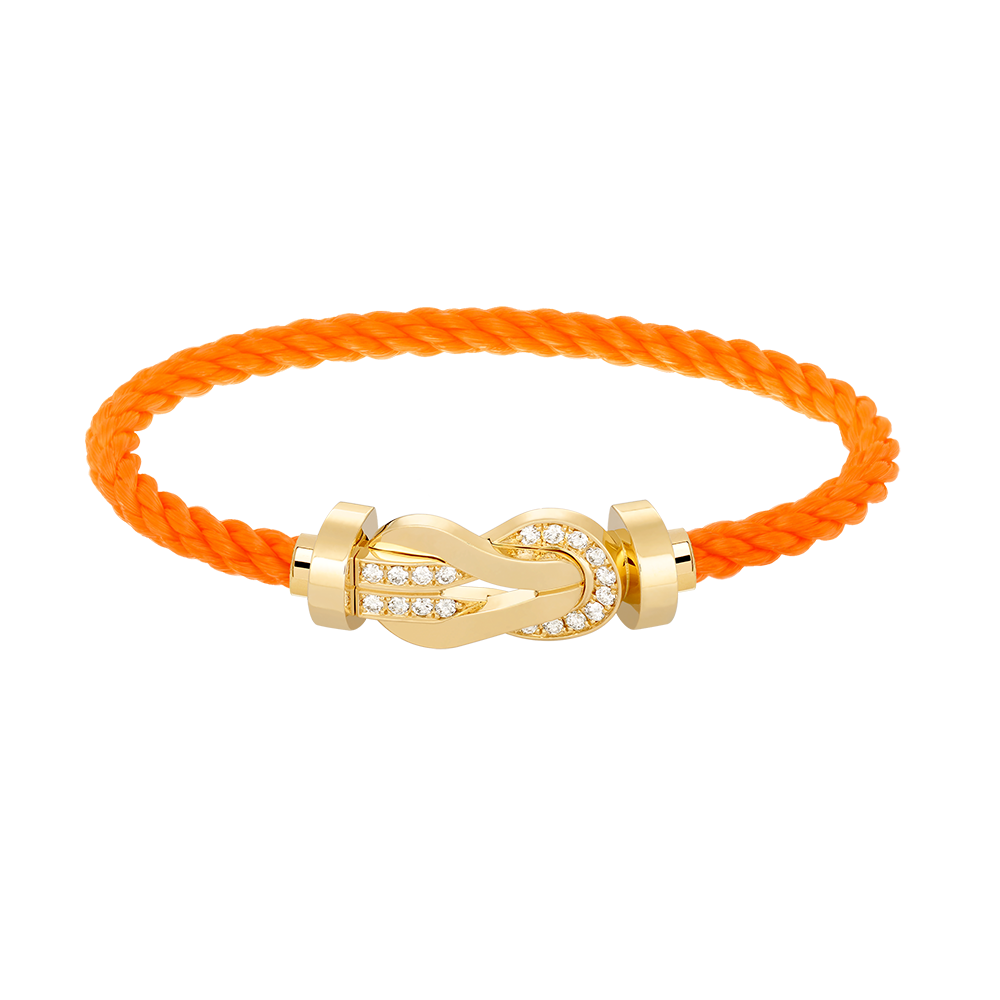 [Saipan]LARGE 8-FIGURE BUCKLE HALF DIAMOND BRACELET - GOLD