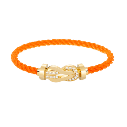 [Saipan]LARGE 8-FIGURE BUCKLE HALF DIAMOND BRACELET - GOLD