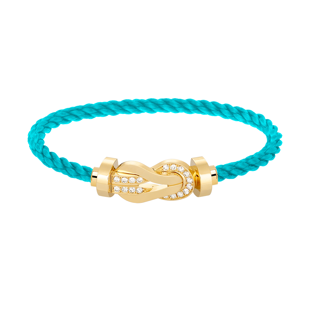 [Saipan]LARGE 8-FIGURE BUCKLE HALF DIAMOND BRACELET - GOLD