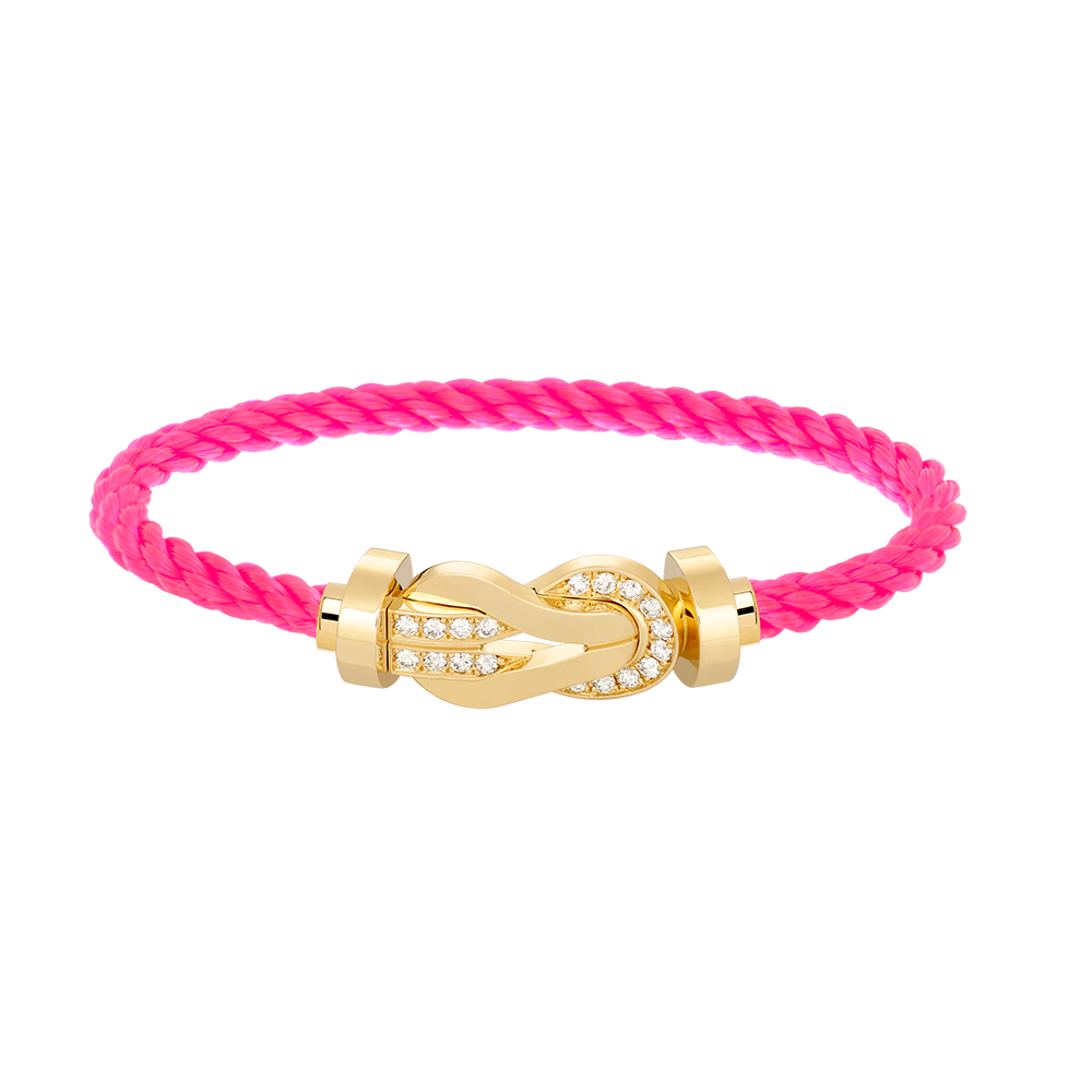 [Saipan]LARGE 8-FIGURE BUCKLE HALF DIAMOND BRACELET - GOLD
