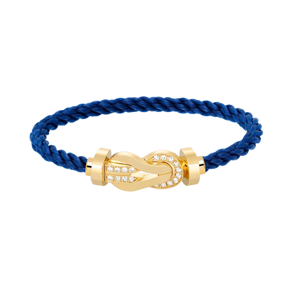 [Saipan]LARGE 8-FIGURE BUCKLE HALF DIAMOND BRACELET - GOLD
