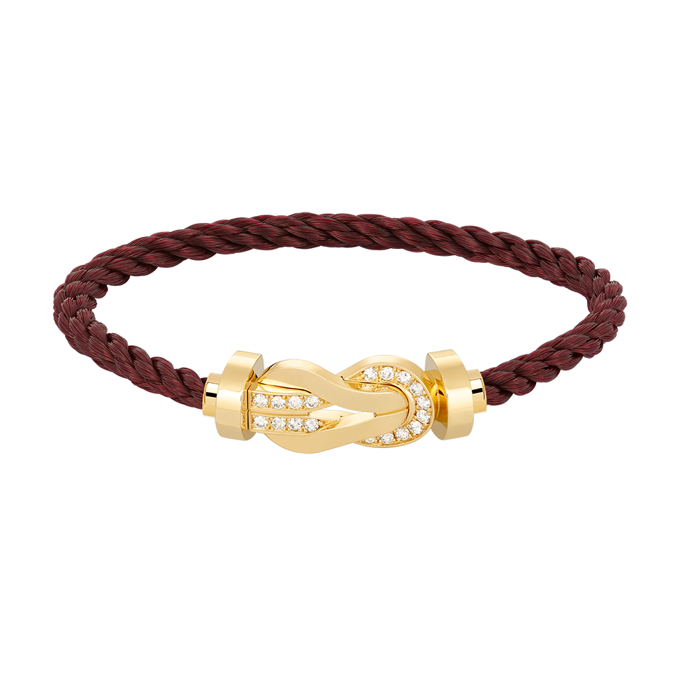[Saipan]LARGE 8-FIGURE BUCKLE HALF DIAMOND BRACELET - GOLD