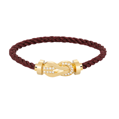 [Saipan]LARGE 8-FIGURE BUCKLE HALF DIAMOND BRACELET - GOLD