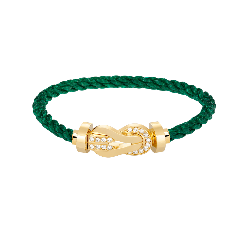 [Saipan]LARGE 8-FIGURE BUCKLE HALF DIAMOND BRACELET - GOLD