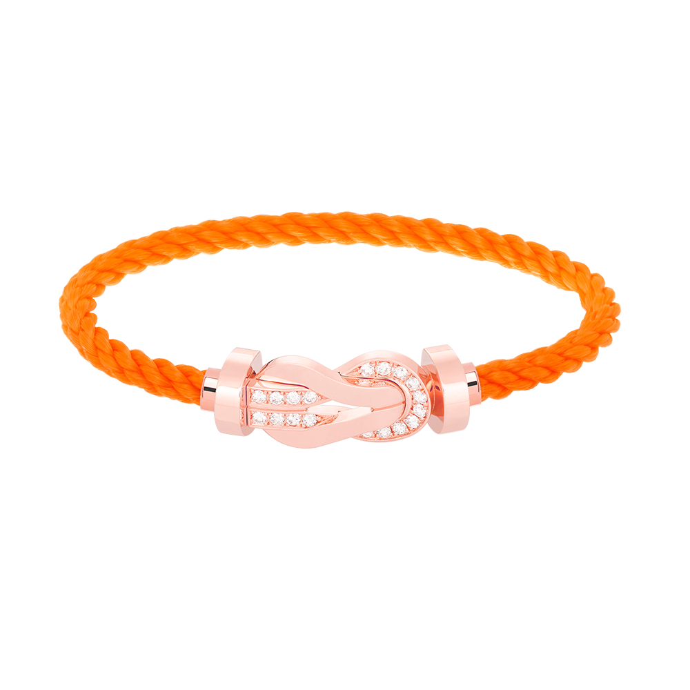 [Saipan]LARGE 8-FIGURE BUCKLE HALF DIAMOND BRACELET - ROSE GOLD