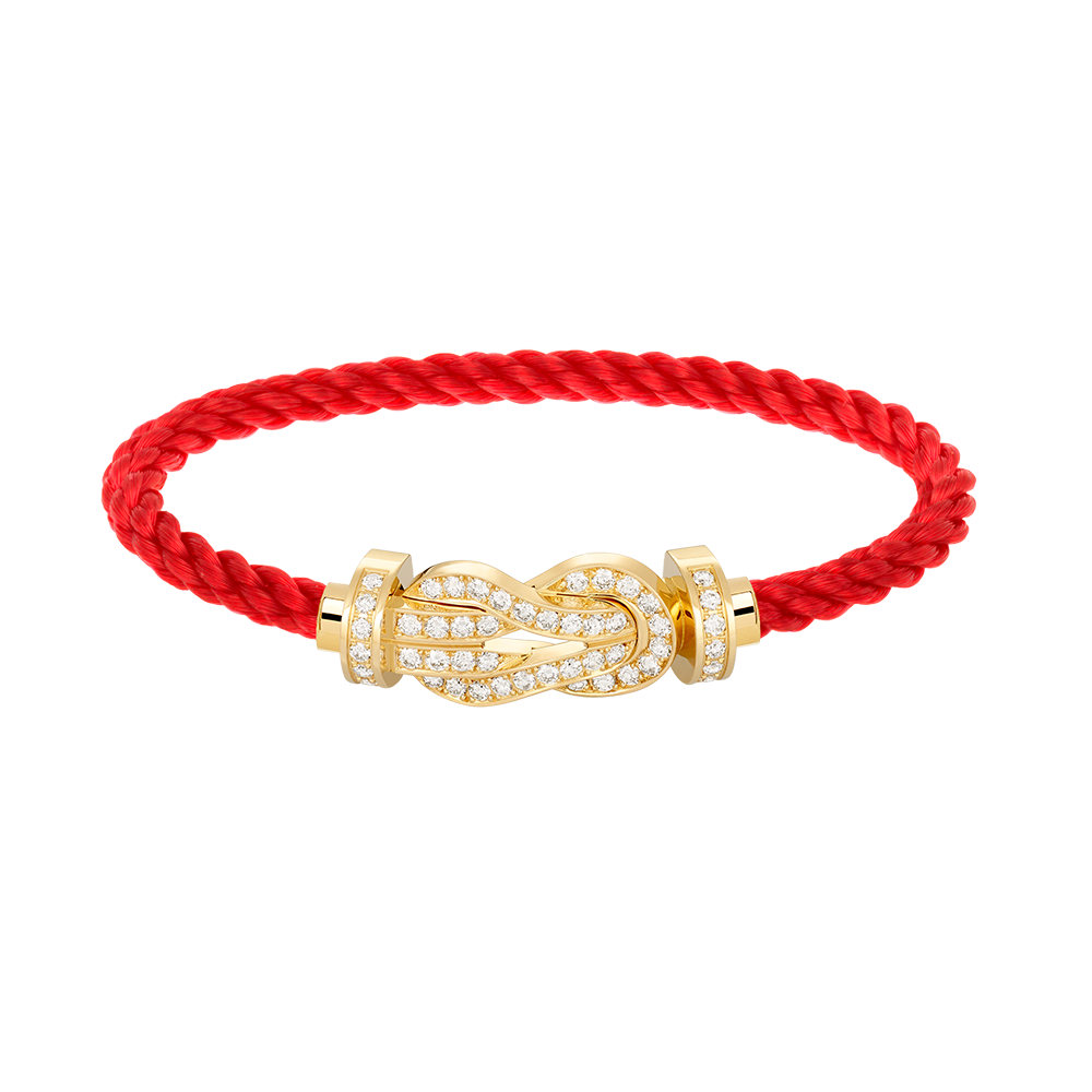 [Saipan]LARGE 8-FIGURE BUCKLE FULL DIAMOND BRACELET - GOLD