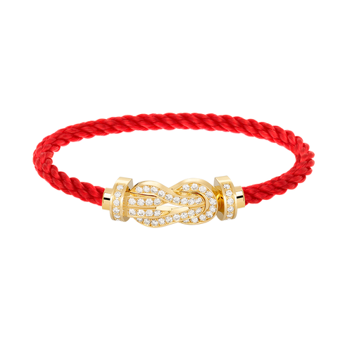 [Saipan]LARGE 8-FIGURE BUCKLE FULL DIAMOND BRACELET - GOLD