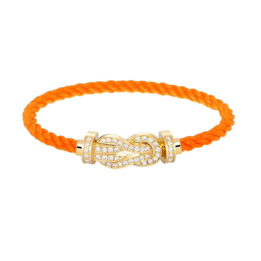 [Saipan]LARGE 8-FIGURE BUCKLE FULL DIAMOND BRACELET - GOLD