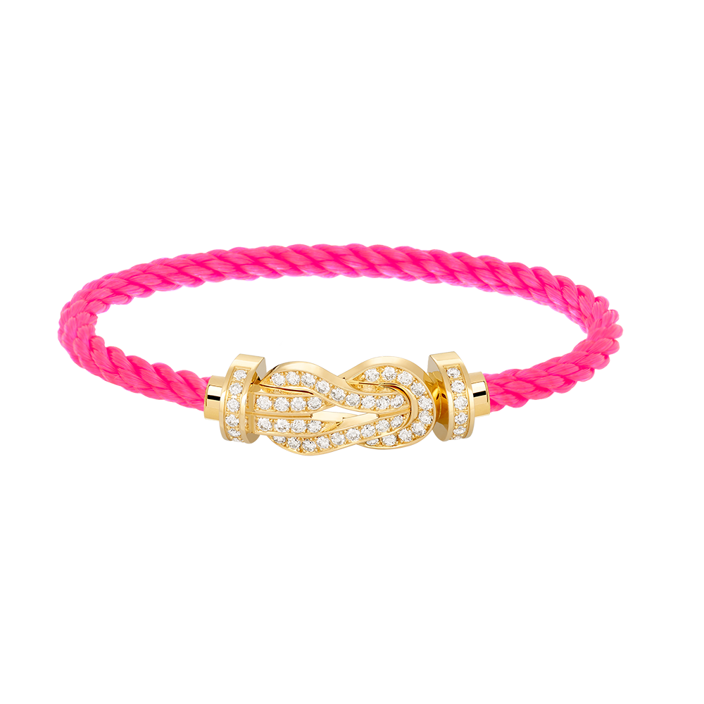 [Saipan]LARGE 8-FIGURE BUCKLE FULL DIAMOND BRACELET - GOLD