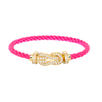 [Saipan]LARGE 8-FIGURE BUCKLE FULL DIAMOND BRACELET - GOLD