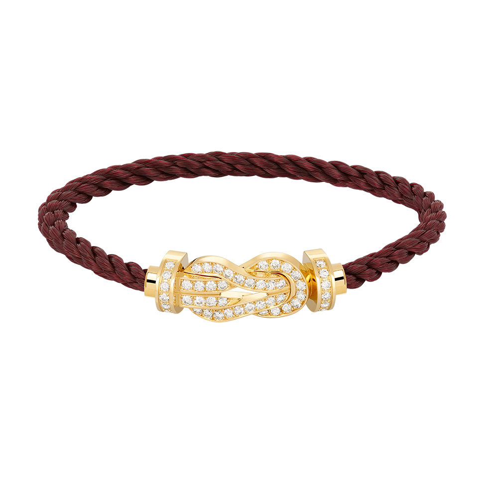 [Saipan]LARGE 8-FIGURE BUCKLE FULL DIAMOND BRACELET - GOLD