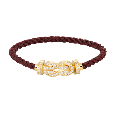 [Saipan]LARGE 8-FIGURE BUCKLE FULL DIAMOND BRACELET - GOLD