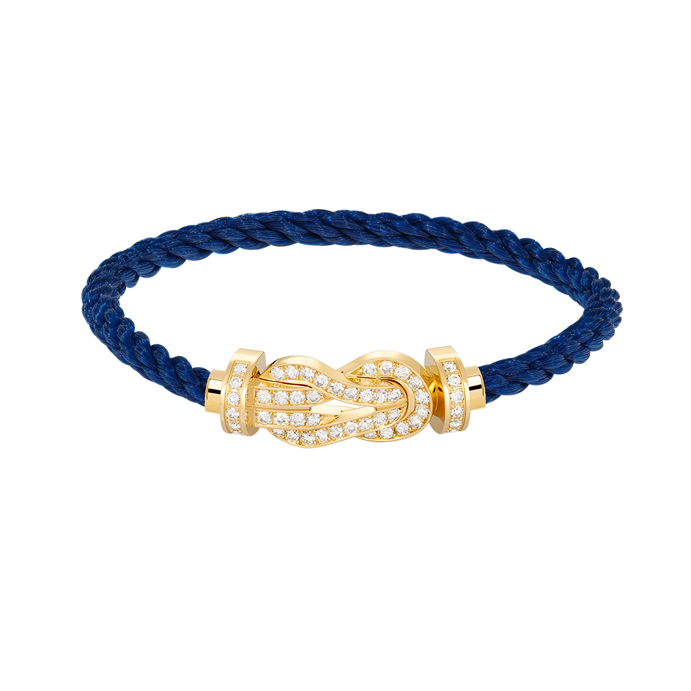 [Saipan]LARGE 8-FIGURE BUCKLE FULL DIAMOND BRACELET - GOLD