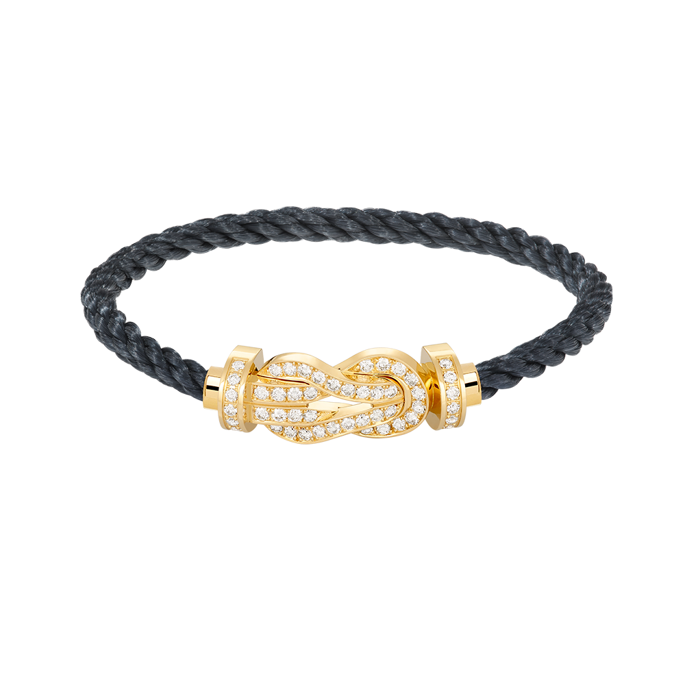 [Saipan]LARGE 8-FIGURE BUCKLE FULL DIAMOND BRACELET - GOLD