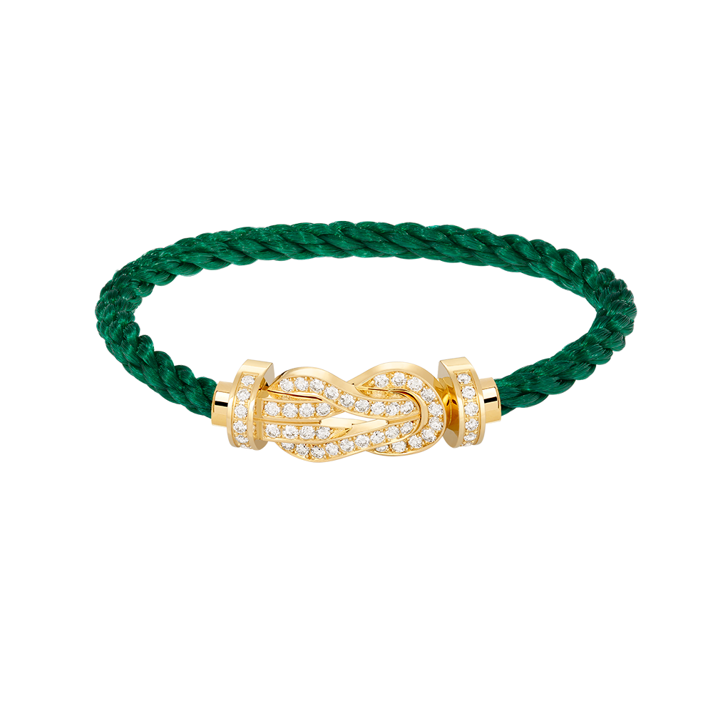 [Saipan]LARGE 8-FIGURE BUCKLE FULL DIAMOND BRACELET - GOLD