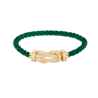 [Saipan]LARGE 8-FIGURE BUCKLE FULL DIAMOND BRACELET - GOLD