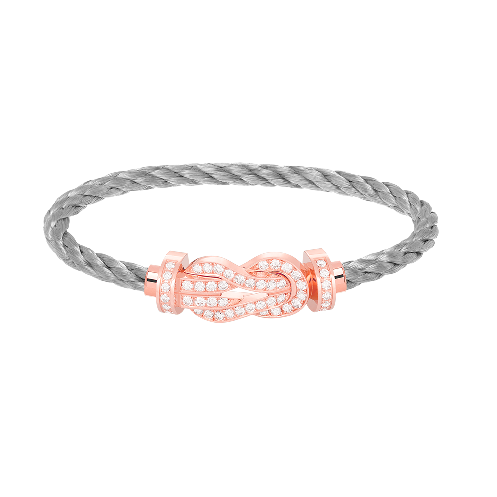 [Saipan]LARGE 8-FIGURE BUCKLE FULL DIAMOND BRACELET - ROSE GOLD