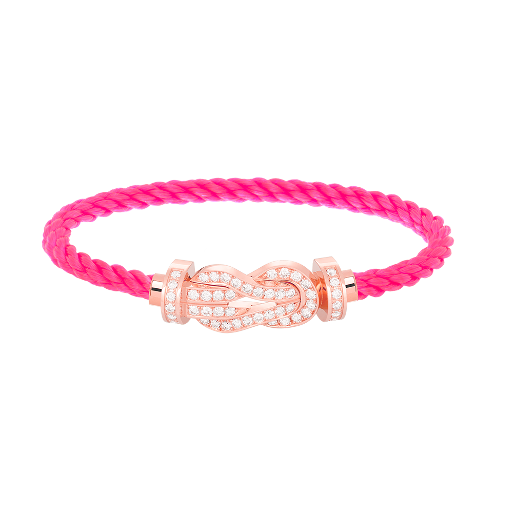 [Saipan]LARGE 8-FIGURE BUCKLE FULL DIAMOND BRACELET - ROSE GOLD