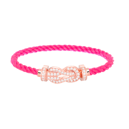 [Saipan]LARGE 8-FIGURE BUCKLE FULL DIAMOND BRACELET - ROSE GOLD