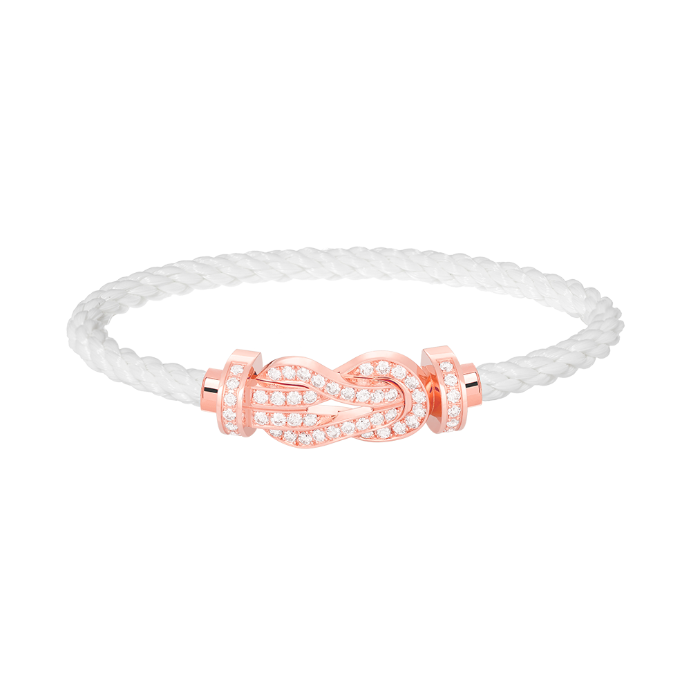 [Saipan]LARGE 8-FIGURE BUCKLE FULL DIAMOND BRACELET - ROSE GOLD