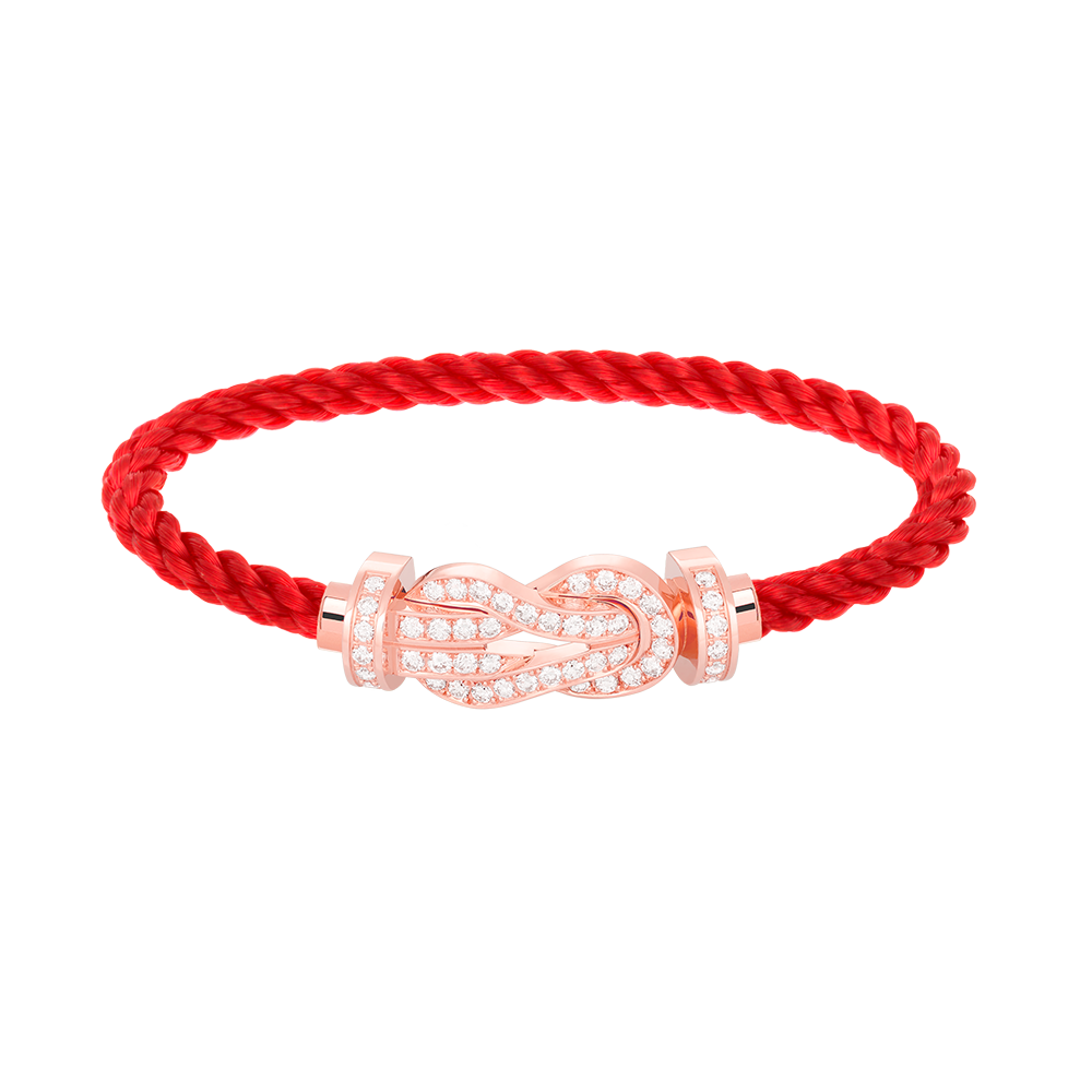 [Saipan]LARGE 8-FIGURE BUCKLE FULL DIAMOND BRACELET - ROSE GOLD