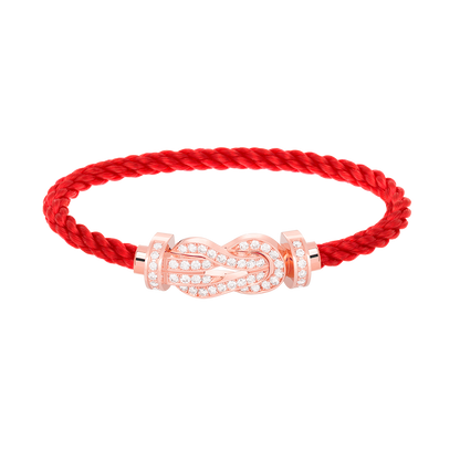 [Saipan]LARGE 8-FIGURE BUCKLE FULL DIAMOND BRACELET - ROSE GOLD