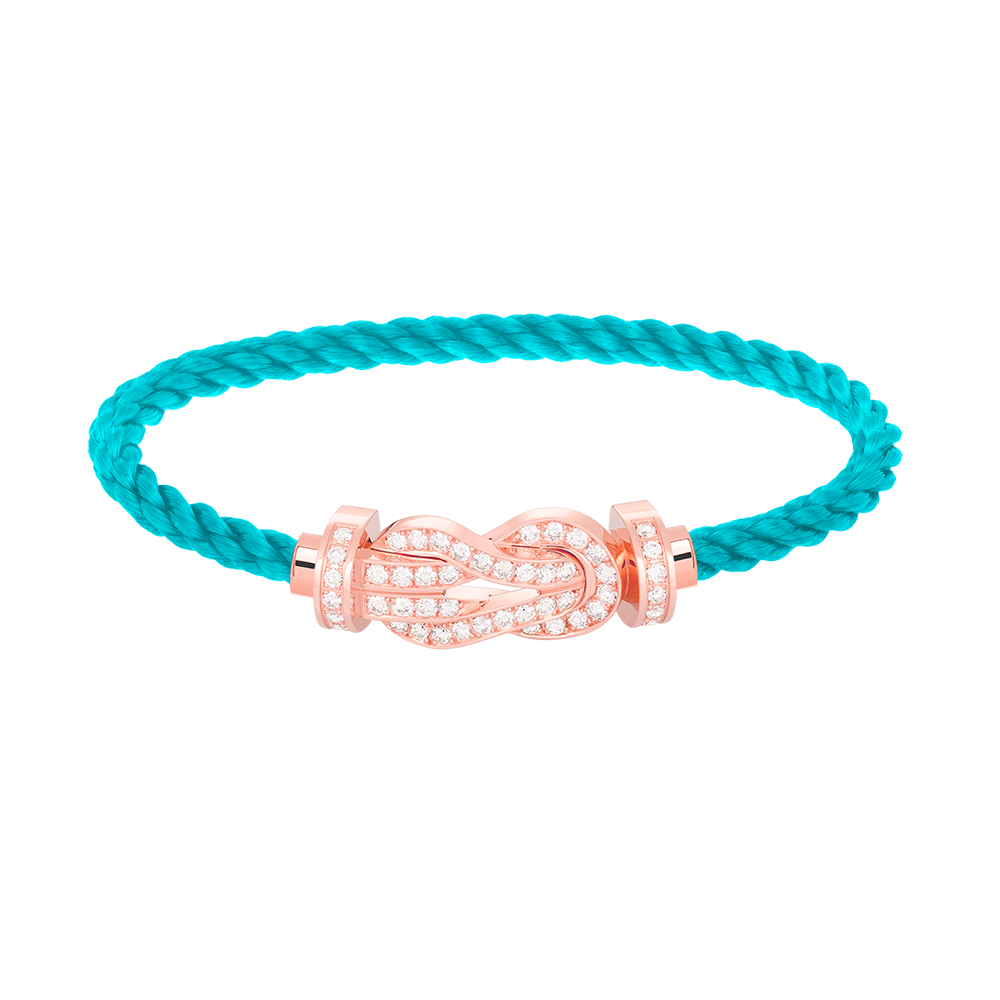 [Saipan]LARGE 8-FIGURE BUCKLE FULL DIAMOND BRACELET - ROSE GOLD