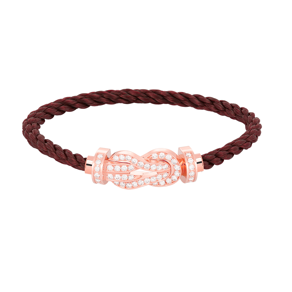 [Saipan]LARGE 8-FIGURE BUCKLE FULL DIAMOND BRACELET - ROSE GOLD