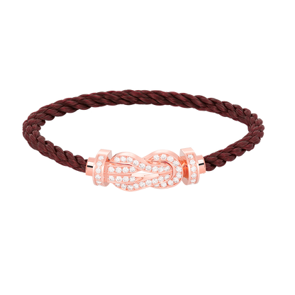 [Saipan]LARGE 8-FIGURE BUCKLE FULL DIAMOND BRACELET - ROSE GOLD