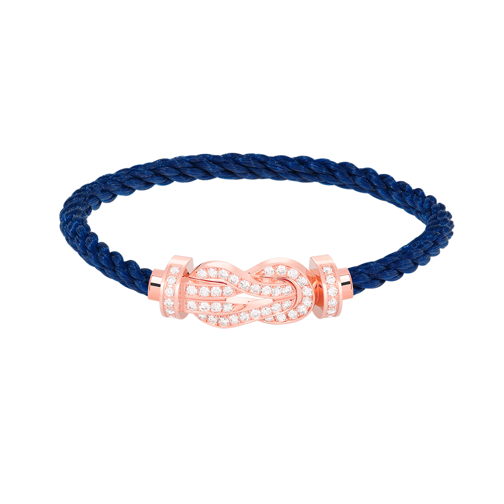[Saipan]LARGE 8-FIGURE BUCKLE FULL DIAMOND BRACELET - ROSE GOLD
